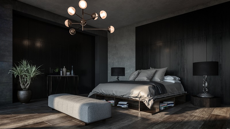 sypialnia w stylu minimalistycznym