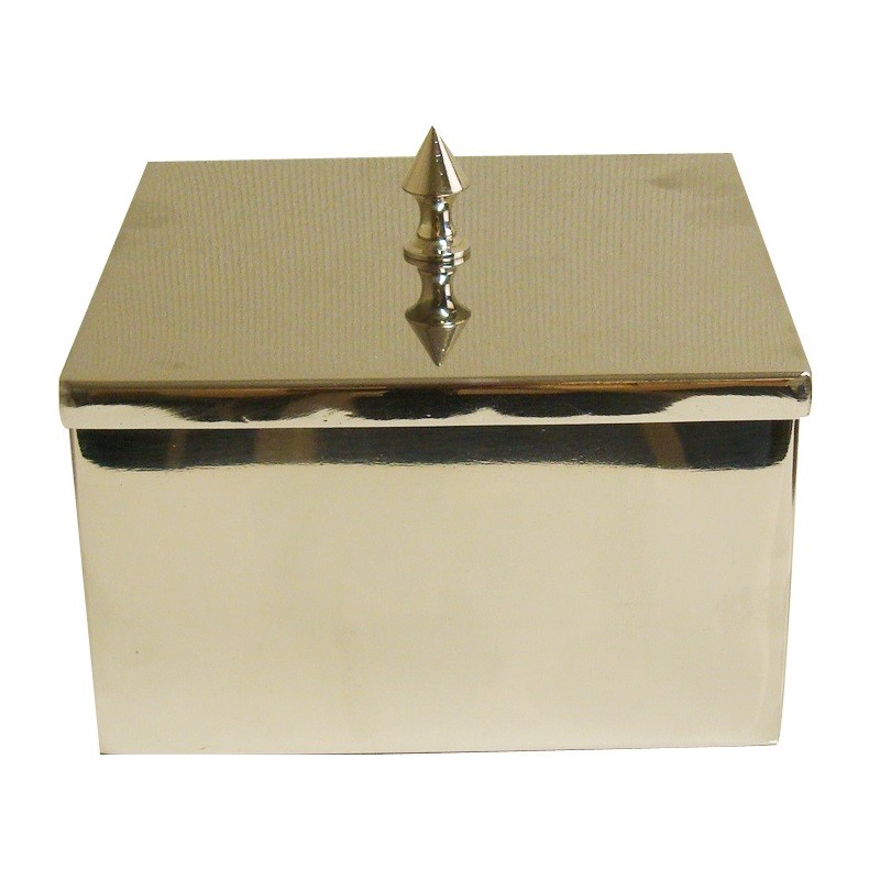 Pudełko dekoracyjne VOJENS 15x15x13 cm z metalu niklowanego