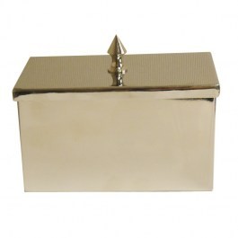 Pudełko dekoracyjne VOJENS 15x7,5x13 cm z metalu niklowanego