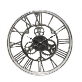 Zegar ścienny SIGN śr. 35 cm niklowany