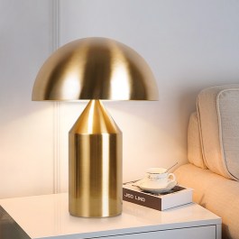 Złota, nowoczesna lampa stołowa MELO gold