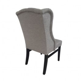 Tapicerowane krzesło z uszami WENECJA w tkaninie melanżowej