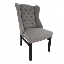 Tapicerowane krzesło z uszami WENECJA w tkaninie melanżowej