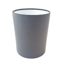Szary abażur welurowy VELOUR w kształcie cylindra w stylu nowojorskim 20 cm