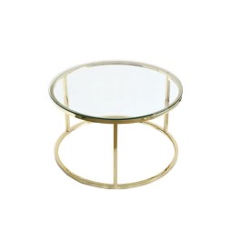 Złoty stolik szklany w stylu glamour RONALD