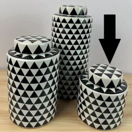 Słój ceramiczny / amfora do salonu na komodę ABRA 16