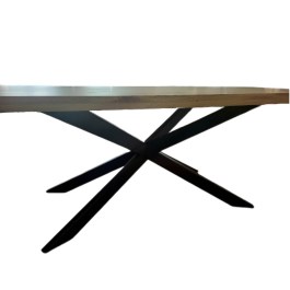 Loftowy stół dębowy SPIDER czarne nogi