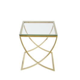 Złoty stolik szklany w stylu nowojorskim MOLO