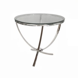 Srebrny stolik SORENTO do salonu w stylu modern