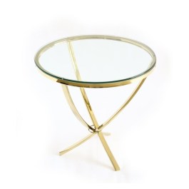 Złoty stolik SORENTO do salonu w stylu glamour