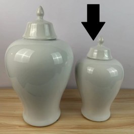 Biała waza ceramiczna, amfora RAFAEL 20xH34 w stylu nowoczesnym