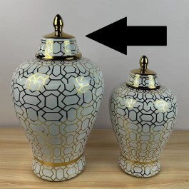Amfora, waza ceramiczna SICILIA 27xH46 w stylu glamour
