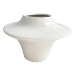 Biała waza ceramiczna BELO 20xH15 na komodę w stylu nowoczesnym
