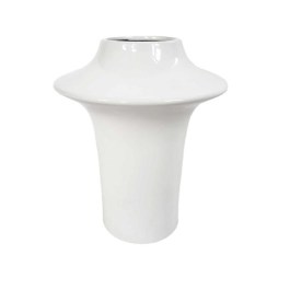 Biała waza ceramiczna BELO 19xH23 na komodęBiała waza ceramiczna BELO 19xH23 na komodę