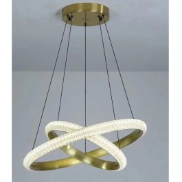 Żyrandol złoty ringi LED w stylu glamour CASPAR