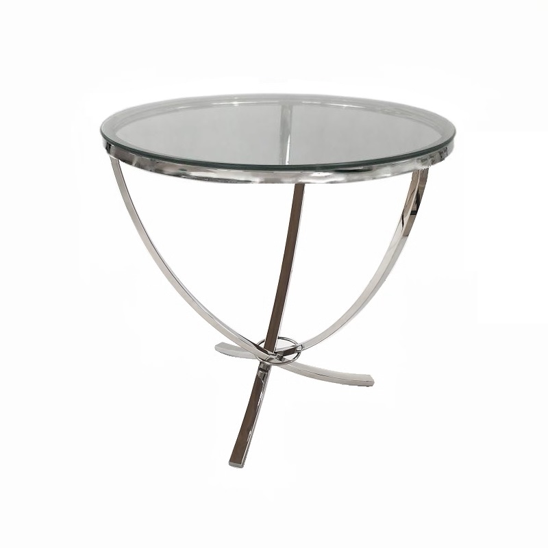 Srebrny stolik SORENTO do salonu w stylu modern